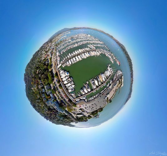 Sausalito 20221003 California USA Tiny Planet Drone 1
