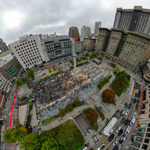 Union Square 20221001 Flying Cam Planet San Francisco 1 Union Square 20221001 Flying Cam Planet San Francisco 1
