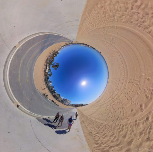 Santa Monica Beach Inverted Planet 20221024 Los Angeles