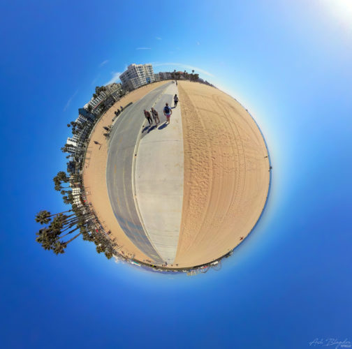 Santa Monica Beach Tiny Planet 20221024 Los Angeles