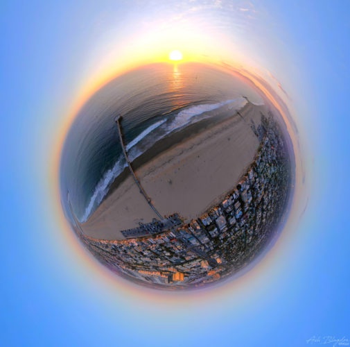 Venice Beach Drone Tiny Planet 20220928 Santa Monica Los Angeles Venice Beach Drone Tiny Planet 20220928 Santa Monica Los Angeles