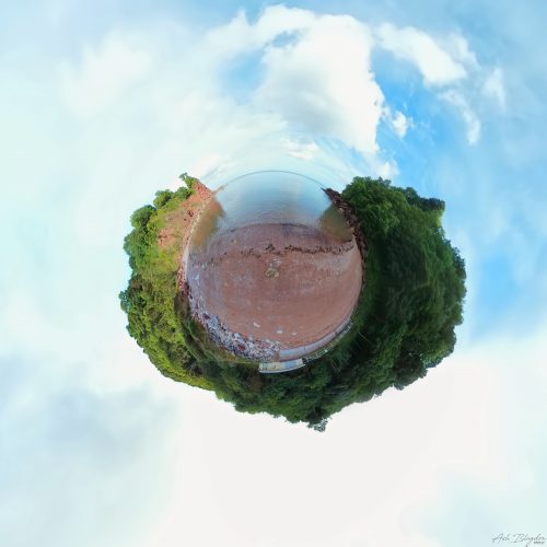 Watcombe Beach, Torquay, UK - Tiny Planet