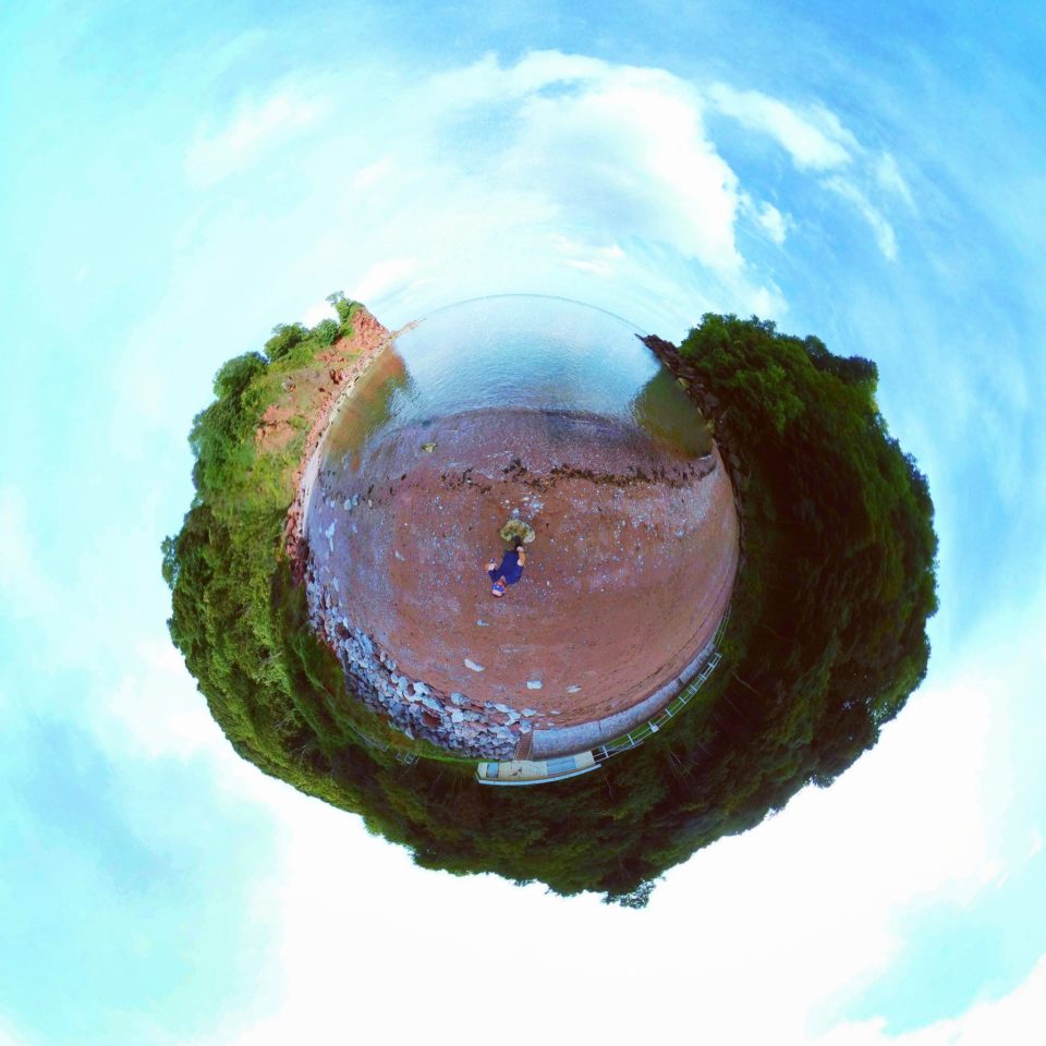 Watcombe Beach, Torquay, UK - Tiny Planet