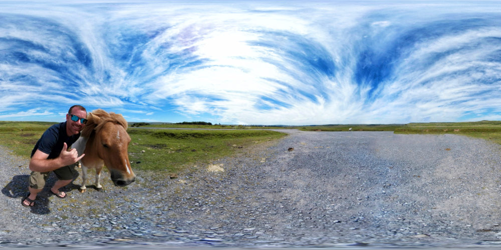 A person with a pony