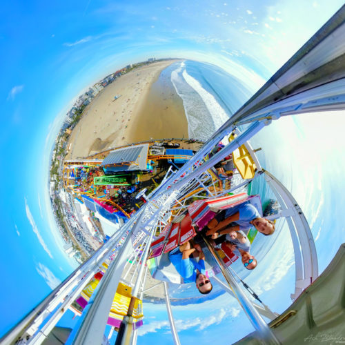 Santa Monica Ferris Wheel 2017, Santa Monica, USA - Tiny Planet