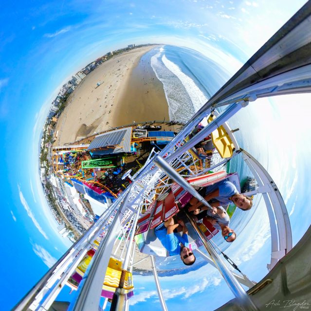 Santa Monica Ferris Wheel 2017, Santa Monica, USA - Tiny Planet