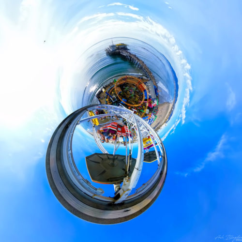 Santa Monica Ferris Wheel 2017, Santa Monica, USA - Tiny Planet
