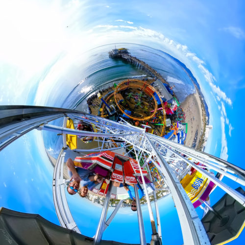 Santa Monica Ferris Wheel 2017, Santa Monica, USA - Tiny Planet