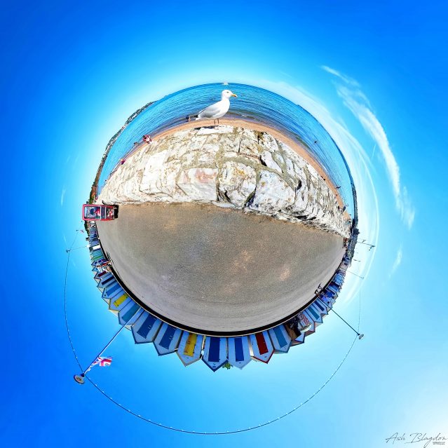Preston Beach, Paignton - Tiny Planet