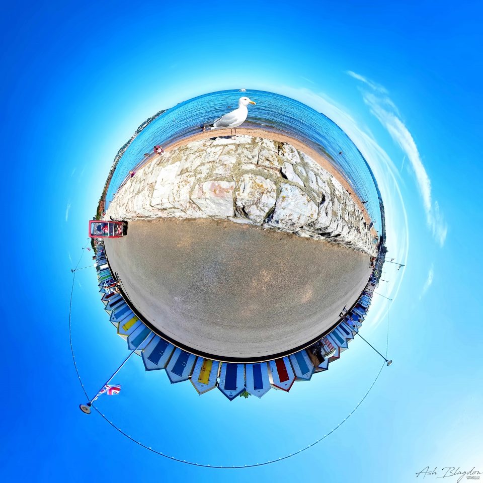 Preston Beach, Paignton - Tiny Planet