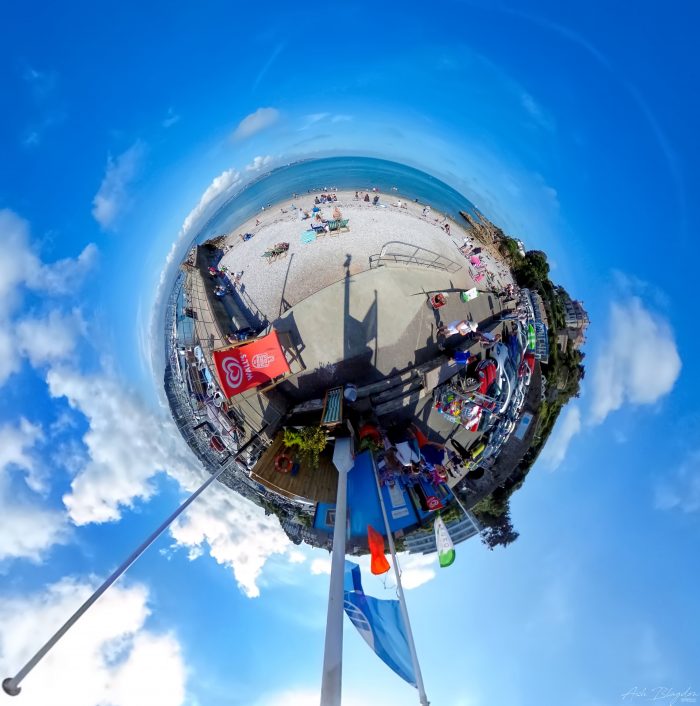 Breakwater Beach, Brixham, Uk - Tiny Planet
