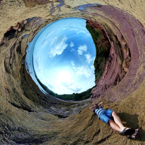 Oyster Cove, Paignton, UK, Inverted Planet