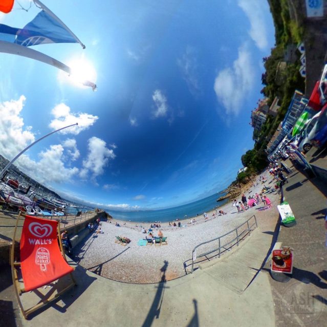 Breakwater Beach, Brixham, UK, Inverted Planet