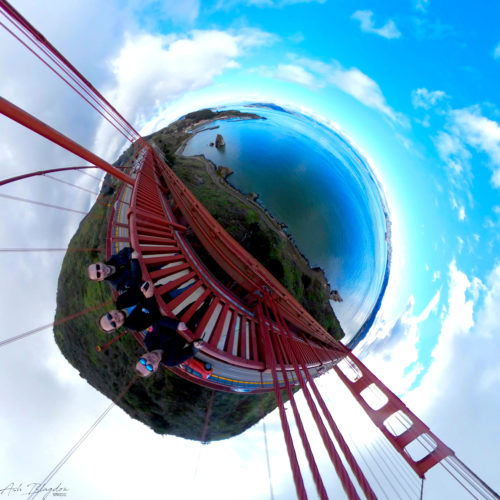Golden Gate Bridge, San Francisco, USA - Tiny Planet