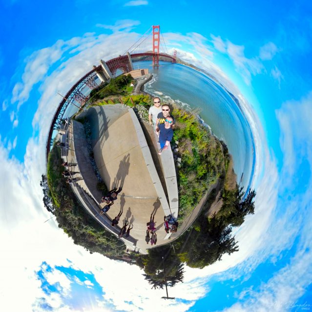 Golden Gate Bridge, San Francisco, USA - Tiny Planet