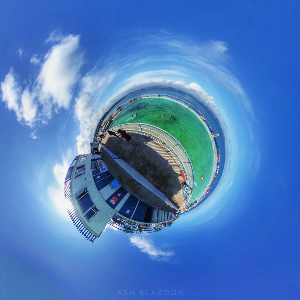 Shoalstone Pool, Brixham, UK - Tiny Planet