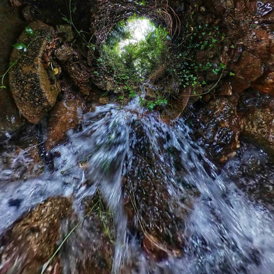 Waterfall, Mansands, Kingswear, Inverted Planet