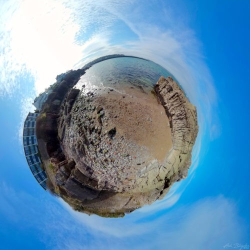 Shoalstone Beach Tiny Planet 2021 Brixham 1 web