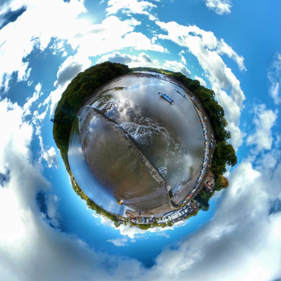 Stoke Gabriel dam, Paignton, Tiny Planet Stoke Gabriel dam, Paignton, Tiny Planet