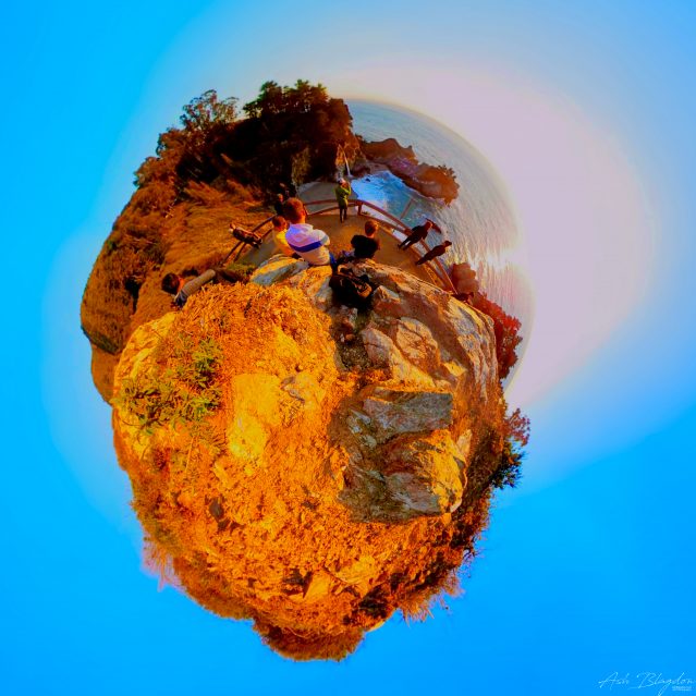 McWay Falls, Big Sur, USA, Tiny Planet
