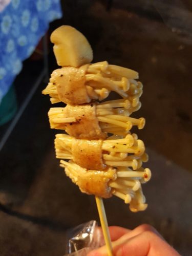 Golden Needle Mushrooms Street Food