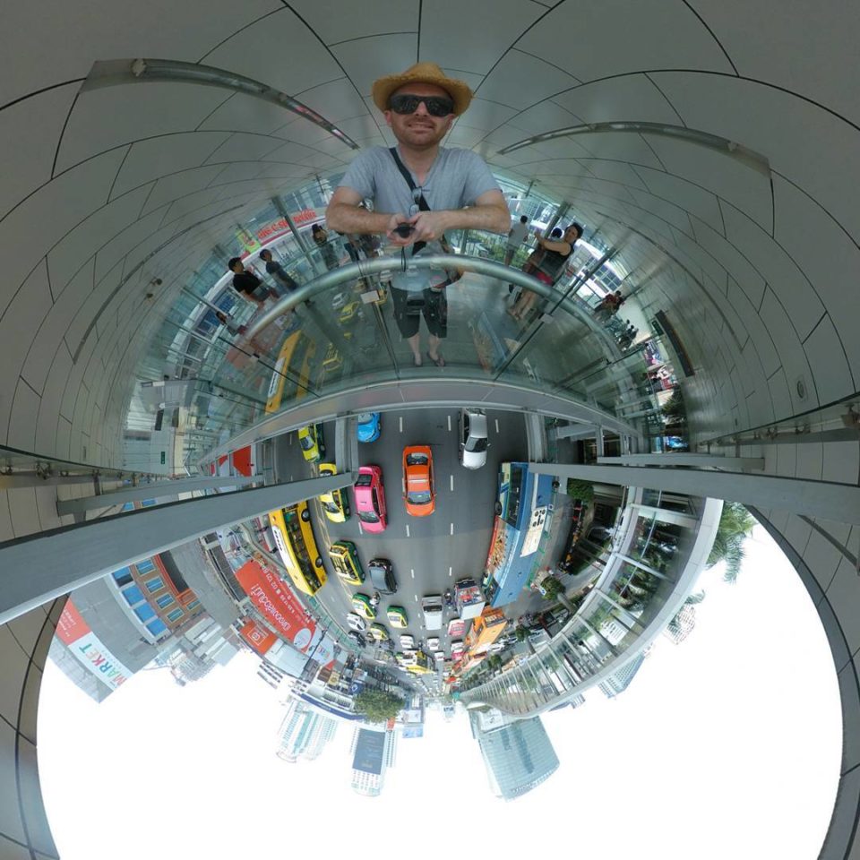 Busy Traffic, Bangkok, Thailand Tiny Planet Busy Traffic, Bangkok, Thailand Tiny Planet