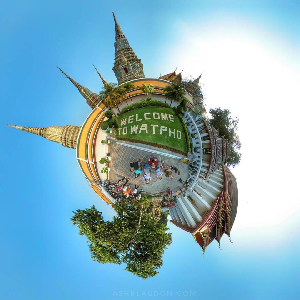 Wat Pho, Bangkok, Thailand Tiny Planet