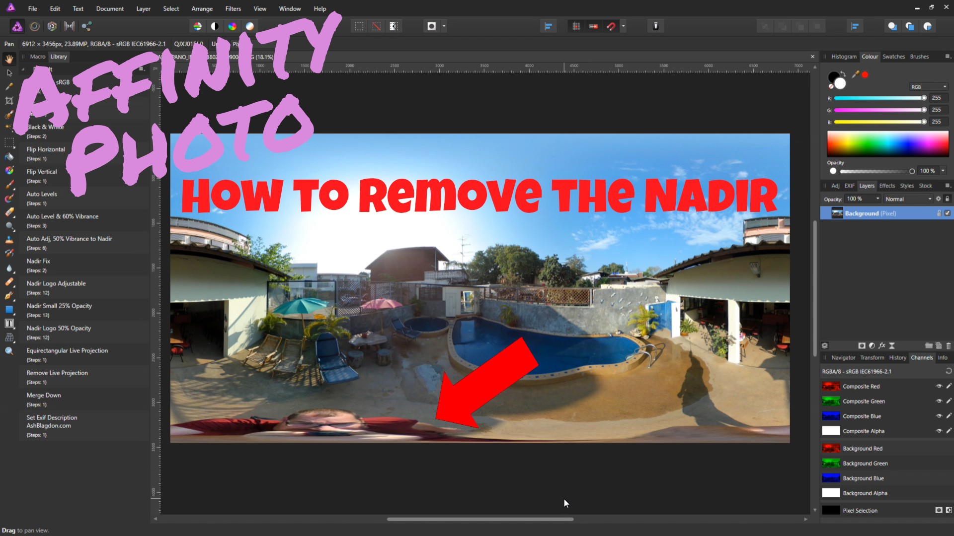 affinity photo remove object from picture