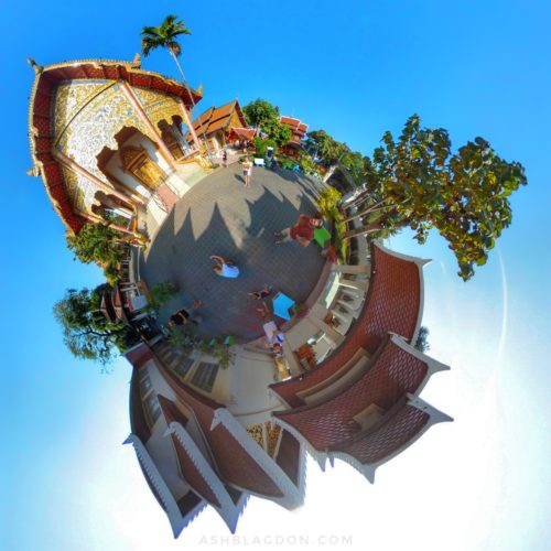 Wat Chai Si Phum Pano, Chiang Mai, Thailand Tiny Planet