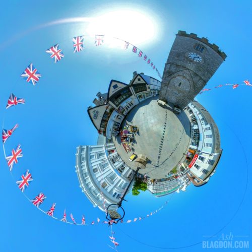 Clock Tower, Newton Abbot, Tiny Planet