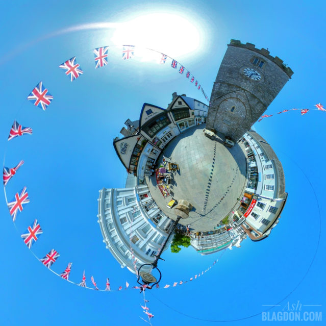 Clock Tower, Newton Abbot, Tiny Planet