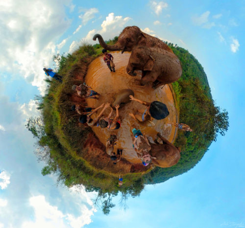 Elephant Jungle Paradise 20180223, Tiny Planet, Chiang Mai, Thailand Elephant Jungle Paradise 20180223, Tiny Planet, Chiang Mai, Thailand