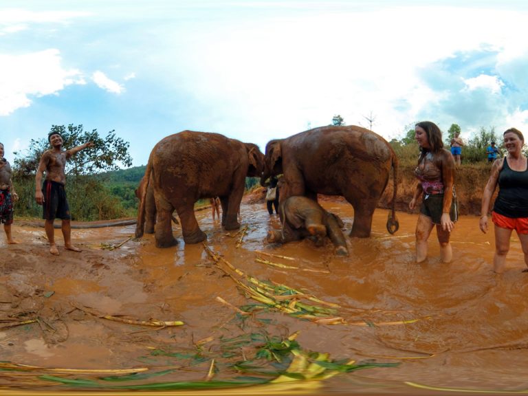 Elephant Park, Chiang Mai, Thailand 360 Panoramic Elephant Park Chiang Mai Thailand 360 Panoramic