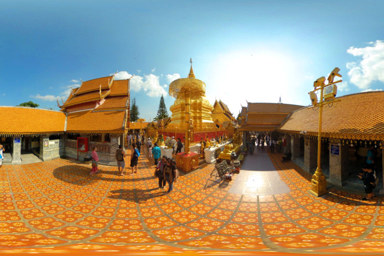 Wat Phrathat Doi Suthep Chiang Mai, Thailand 360 Panoramic