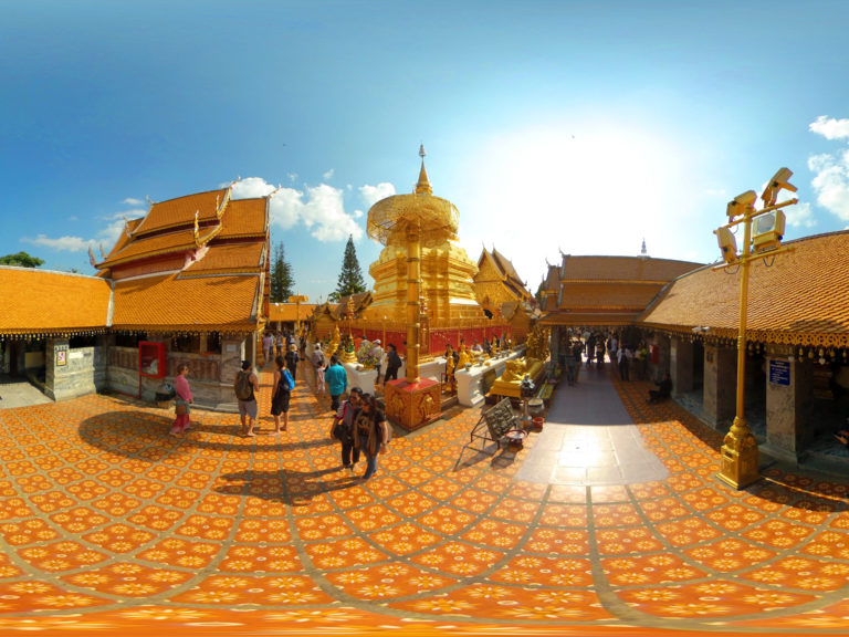 Wat Phrathat Doi Suthep, Chiang Mai, Thailand 360 Panoramic Wat Phrathat Doi Suthep Chiang Mai, Thailand 360 Panoramic