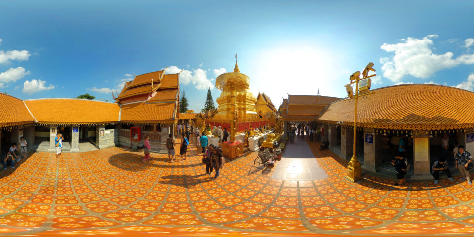 Wat Phrathat Doi Suthep Chiang Mai, Thailand 360 Panoramic
