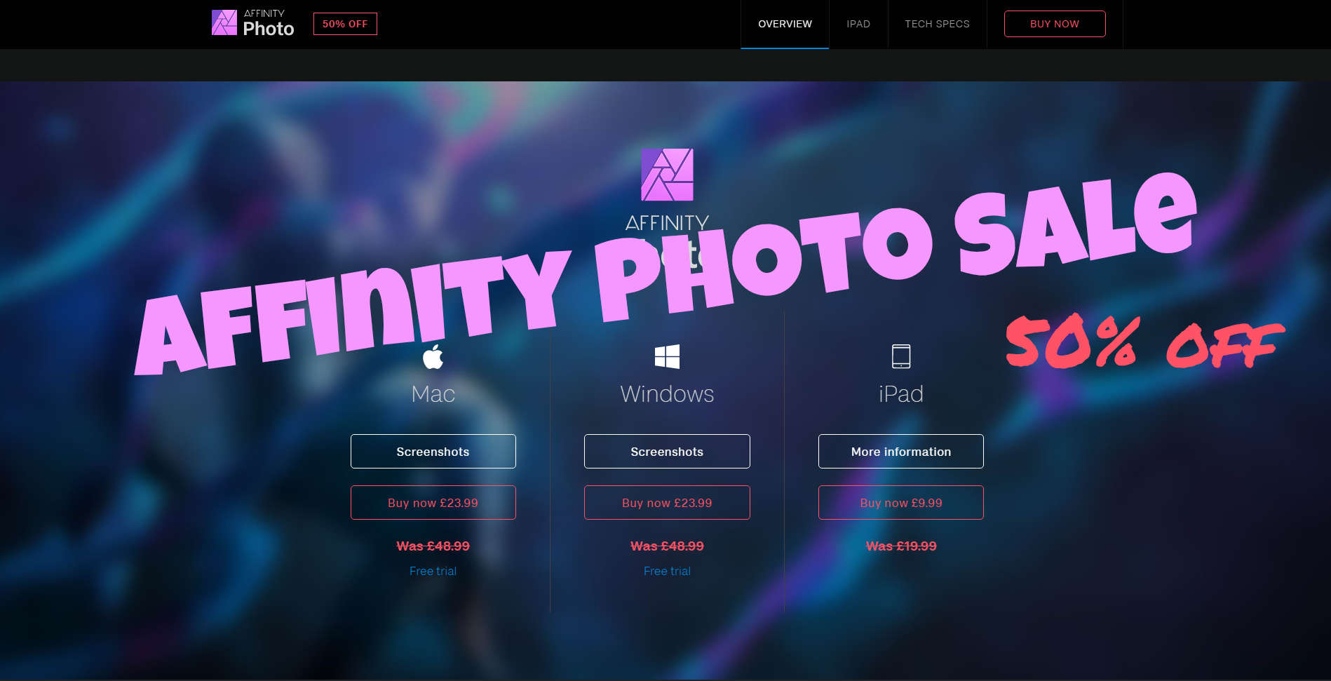 affinity photo sale 2020
