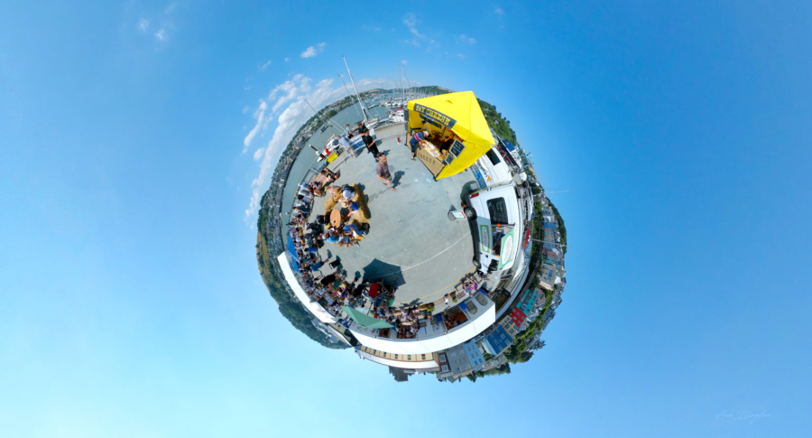 Kingsbeer Festival, Kingswear, UK - Tiny Planet