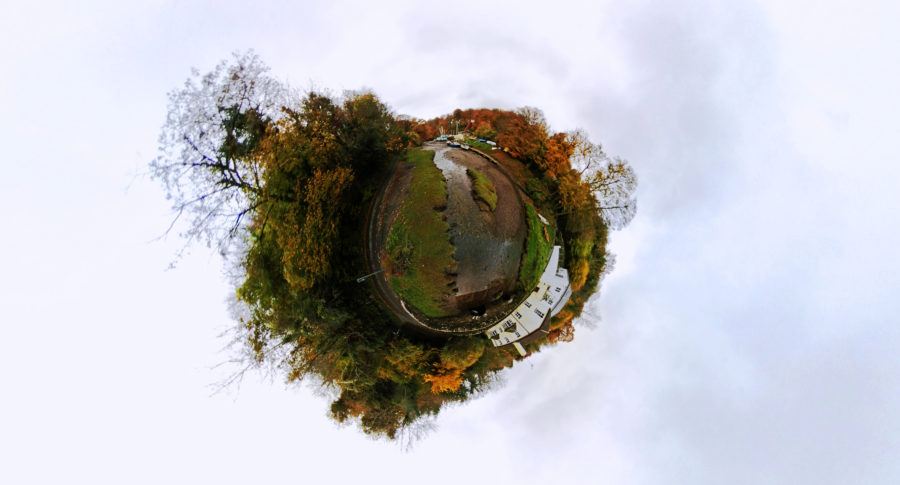 Old Mill Creek, Dartmouth - Tiny Planet