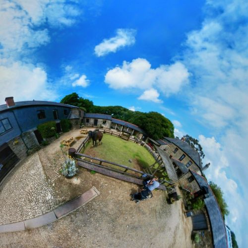 Healey's Cornish Cyder Farm, Newquay, Cornwall, UK, Tiny Planet Healey's Cornish Cyder Farm, Newquay, Cornwall, UK, Tiny Planet