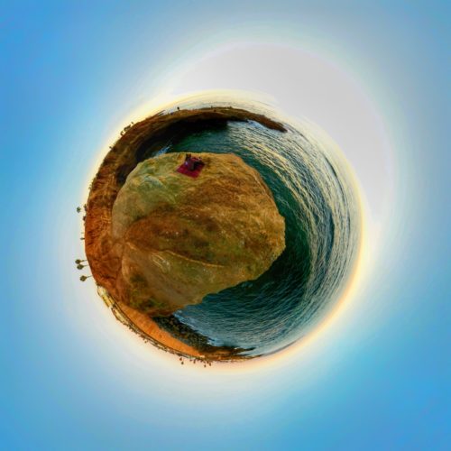 Sunset Cliff, San Diego, USA Tiny Planet