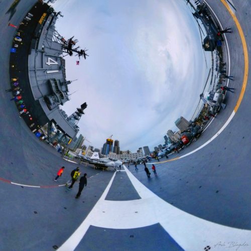 USS Midway, San Diego, USA Inverted Planet