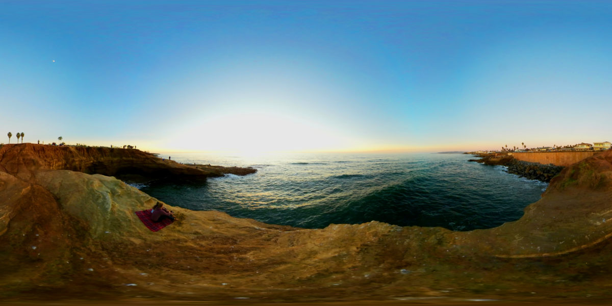 Sunset Cliff, San Diego, USA, 360 Panoramic