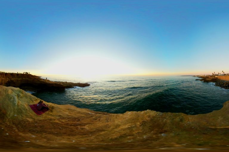Sunset Cliff, San Diego, USA, 360 Panoramic