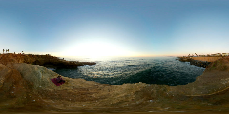 Sunset Cliff, San Diego, USA, 360 Panoramic