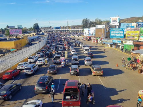 Border Traffic Tijuana Mexico