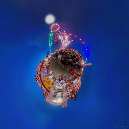 Fireworks on Brixham harbour