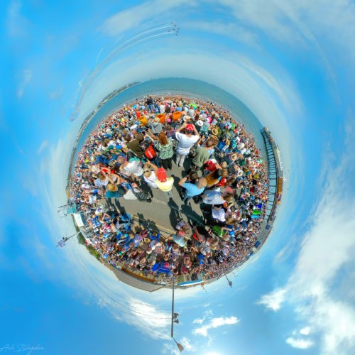 Torbay Air Show Paignton Tiny Planet