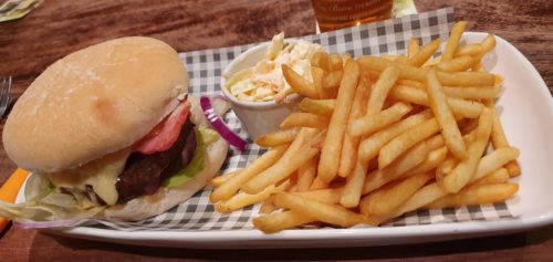 Burger from Henry's Bar