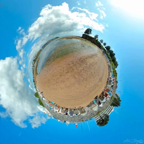 Corbyn Head Beach 2019 Tiny Planet web